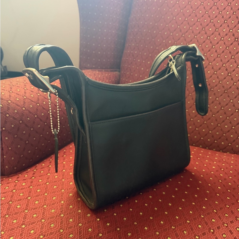 Coach Black Leather Shoulder Bag